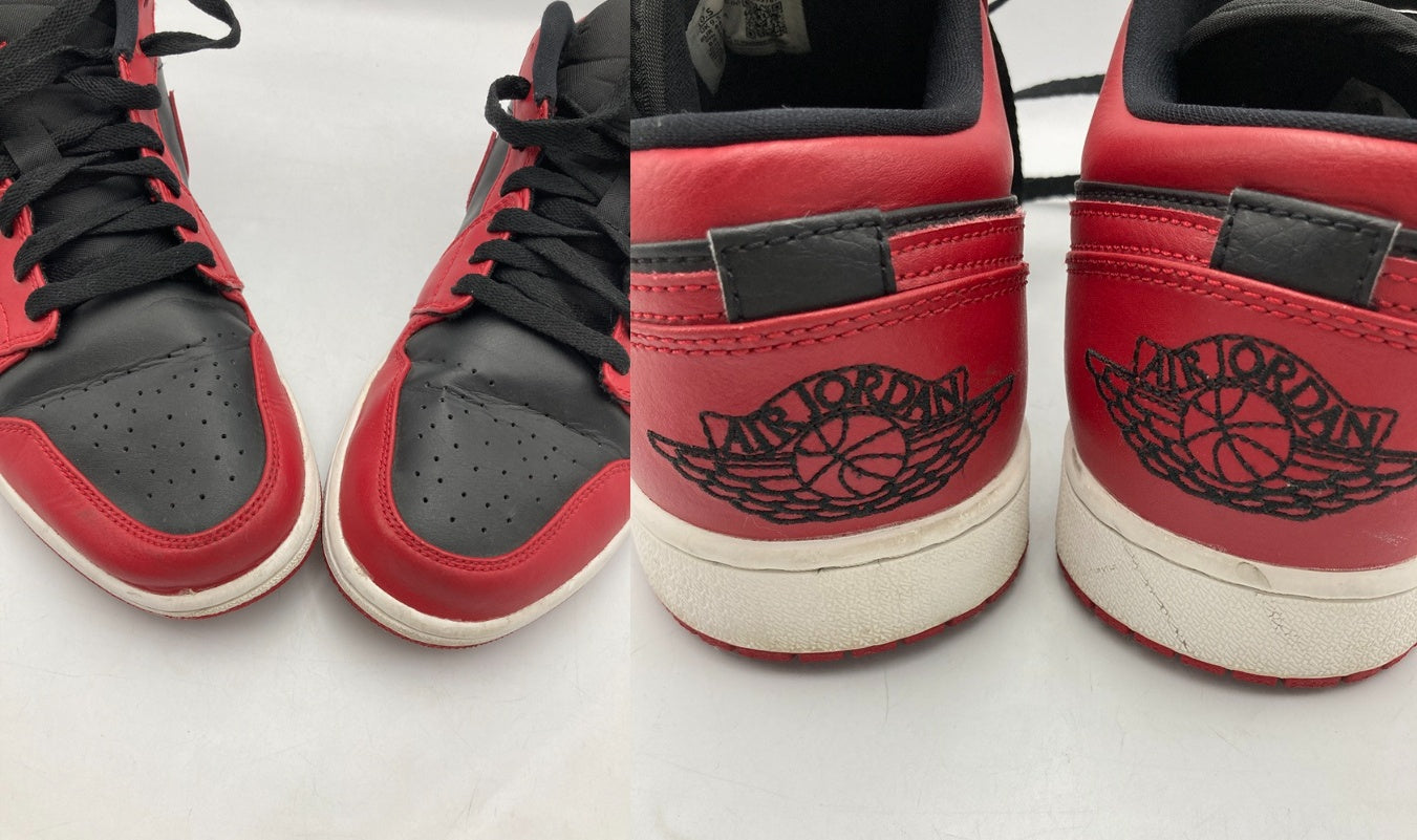 [ナイキ] NIKE AIR JORDAN 1 LOW エア ジョーダン 1 ロー スニーカー 553558-606 バーシティレッド サイズ28.5cm 中古 D4