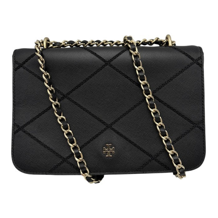 TORY BURCH トリーバーチ チェーンショルダーバッグ ブラック 鞄 ハンドバッグ 肩掛け 斜め掛け ブランド 中古 W４