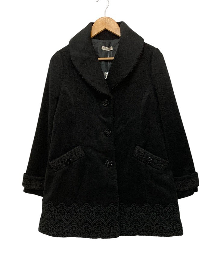 axes femme アクシーズファム 裾レース使い チェスターコート IM442X02 サイズM 中古 D4
