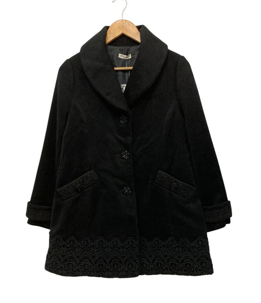 axes femme アクシーズファム 裾レース使い チェスターコート IM442X02 サイズM 中古 D4