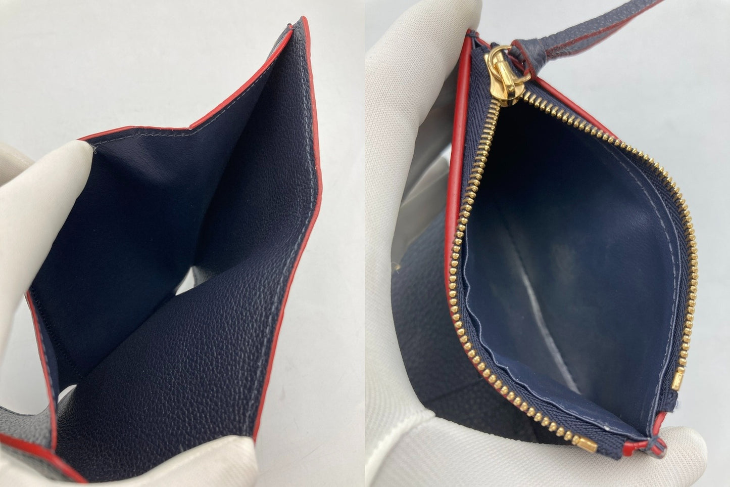 LOUIS VUITTON ルイヴィトン モノグラム・アンプラント ポルトフォイユヴィクトリーヌ マリーヌルージュ 三つ折り財布 M64577 中古 D4