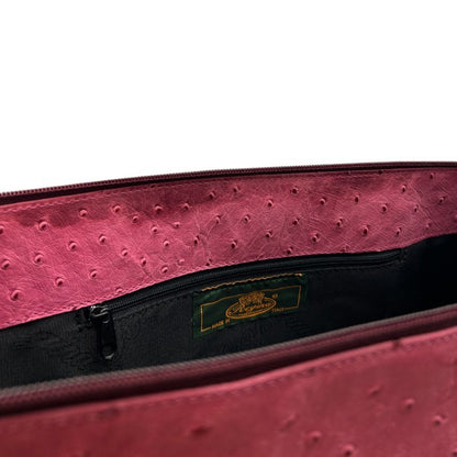 Regina レジーナ オーストリッチ トートバッグ 鞄 レザー 大きめ 通勤 レディース ピンク 中古 W４