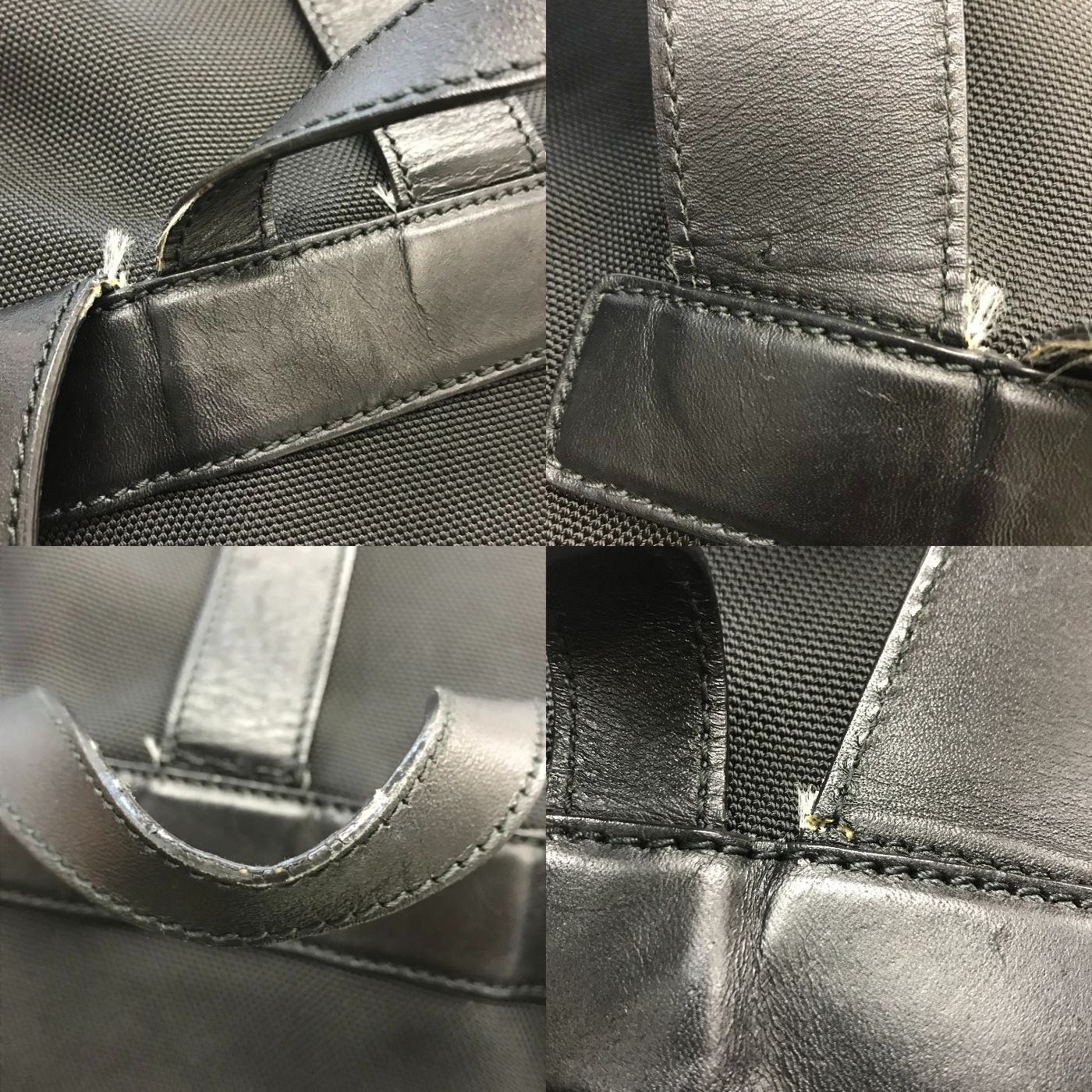 GUCCI グッチ シェリーライン バックパック ユニセックス キャンバス/レザー A4収納可 リュック ブラック 337075 中古 T1