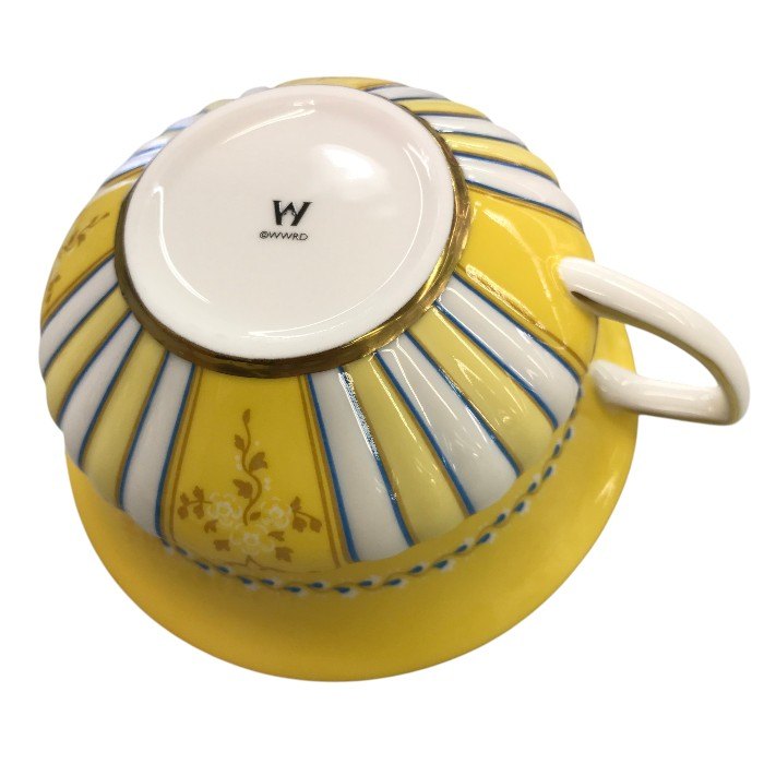 Wedgwood (ウェッジウッド) ハーレクイン イエローリボン ティーカップ&ソーサー 中古 Y1
