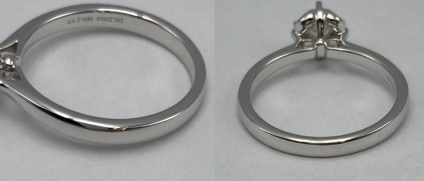 周大福 CHOW TAI FOOK K18WG  ダイヤ0.23ct リング 11号 中古 D4