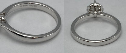 周大福 CHOW TAI FOOK K18WG  ダイヤ0.23ct リング 11号 中古 D4