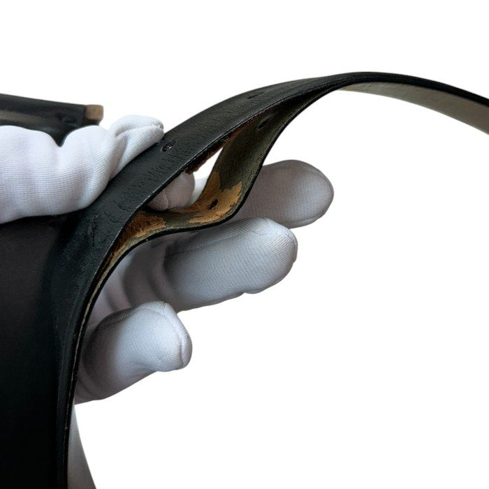 Salvatore Ferragamo サルヴァトーレ フェラガモ レザー ベルト 32インチ 本革 ブランド レディース ブラック 中古 W４