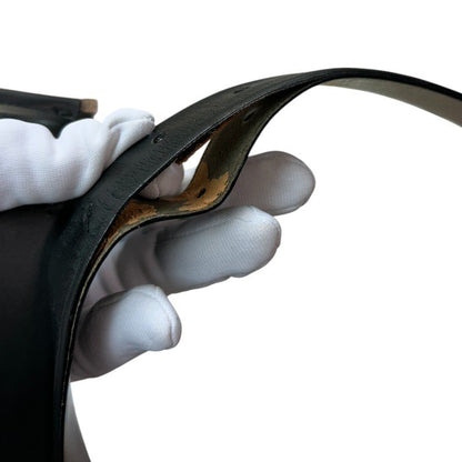 Salvatore Ferragamo サルヴァトーレ フェラガモ レザー ベルト 32インチ 本革 ブランド レディース ブラック 中古 W４