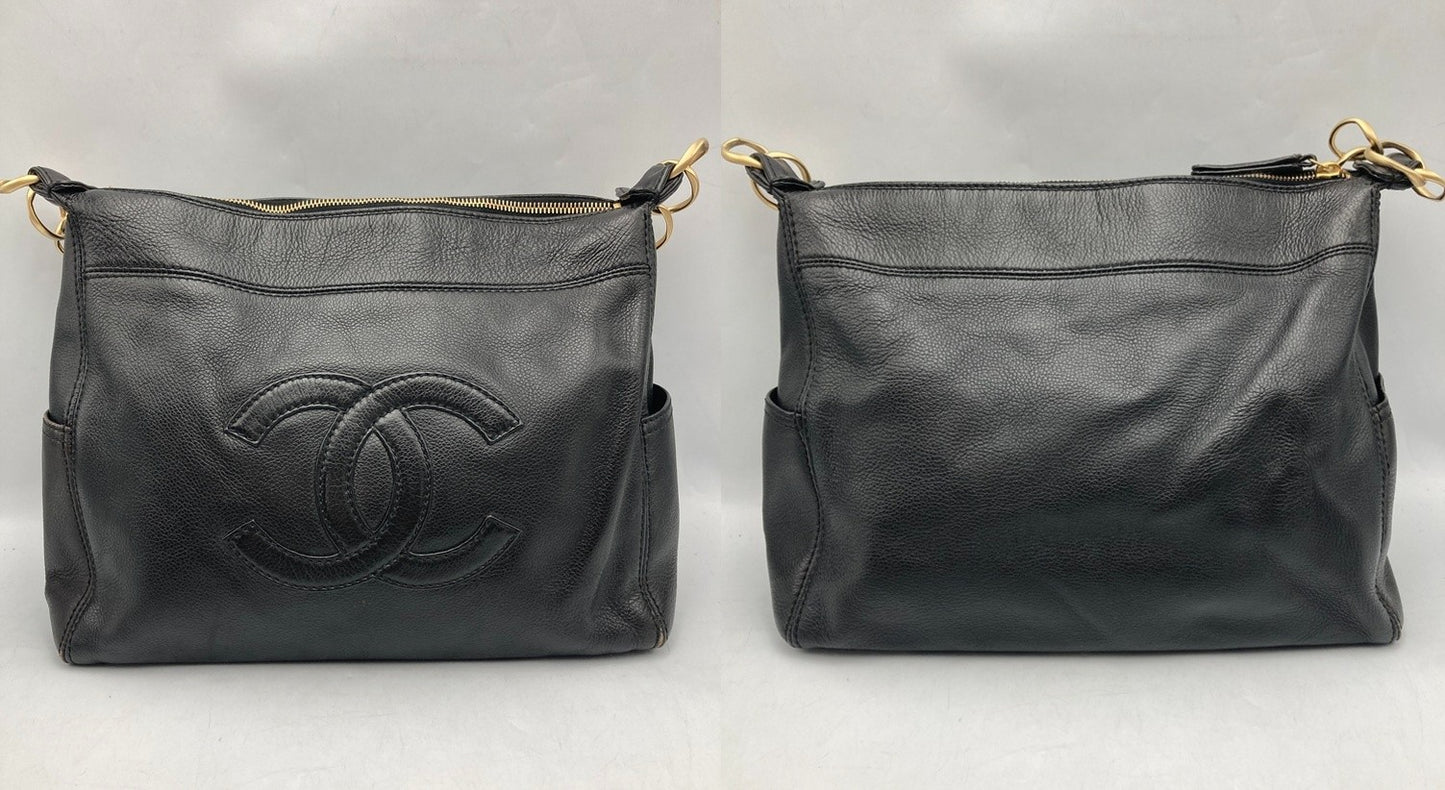 CHANEL シャネル キャビアスキン ココマーク ワンショルダーバッグ 中古 D4