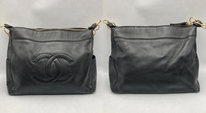 CHANEL シャネル キャビアスキン ココマーク ワンショルダーバッグ 中古 D4