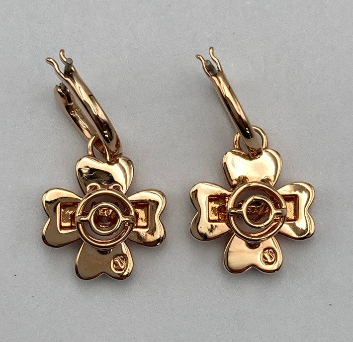 SWAROVSKI スワロフスキー ldyllia イディリア ドロップピアス クローバー 5674212 中古 D4