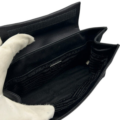 PRADA プラダ MV457 クラッチバッグ ポーチ レディース ブランド 小物入れ 小さめ ブラック 中古 W４