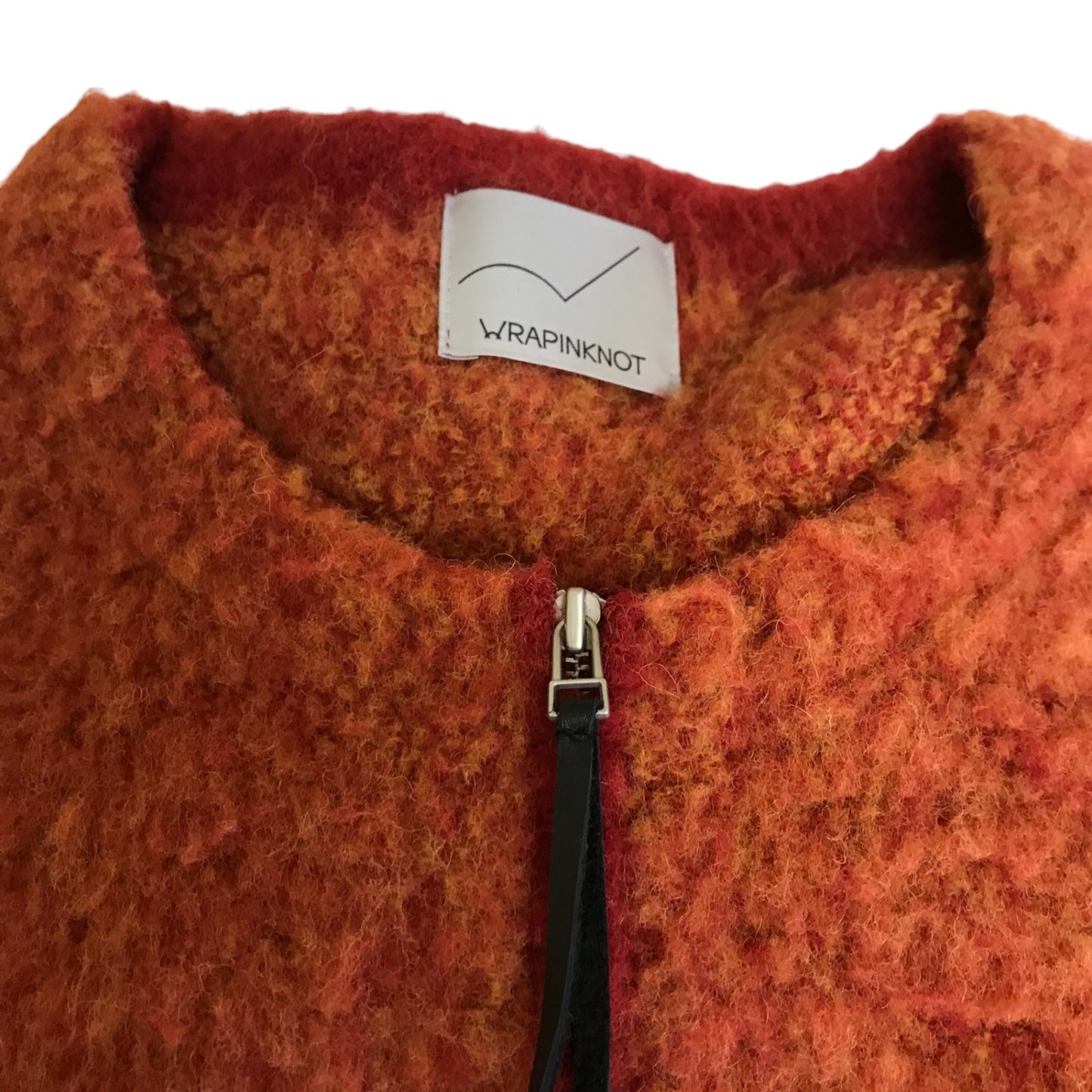 WRAPINKNOT ラッピンノット カーディガン 3 メンズ オレンジ アルパカ 秋 冬 中古 W1