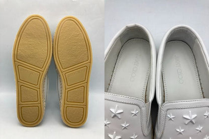 JIMMY CHOO ジミーチュウ エスパドリーユ  スタースタッズ スリッポン 191VLAD ENL サイズ41 中古 D4