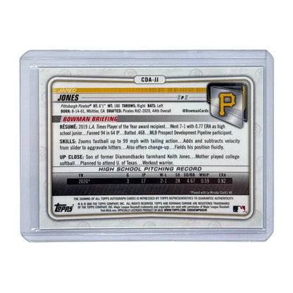 TOPPS MLBカード BOWMAN CHROME 1ST JARED JONES PITTSBURGH PIRATES /150 #CDA-JJ 中古 IT1