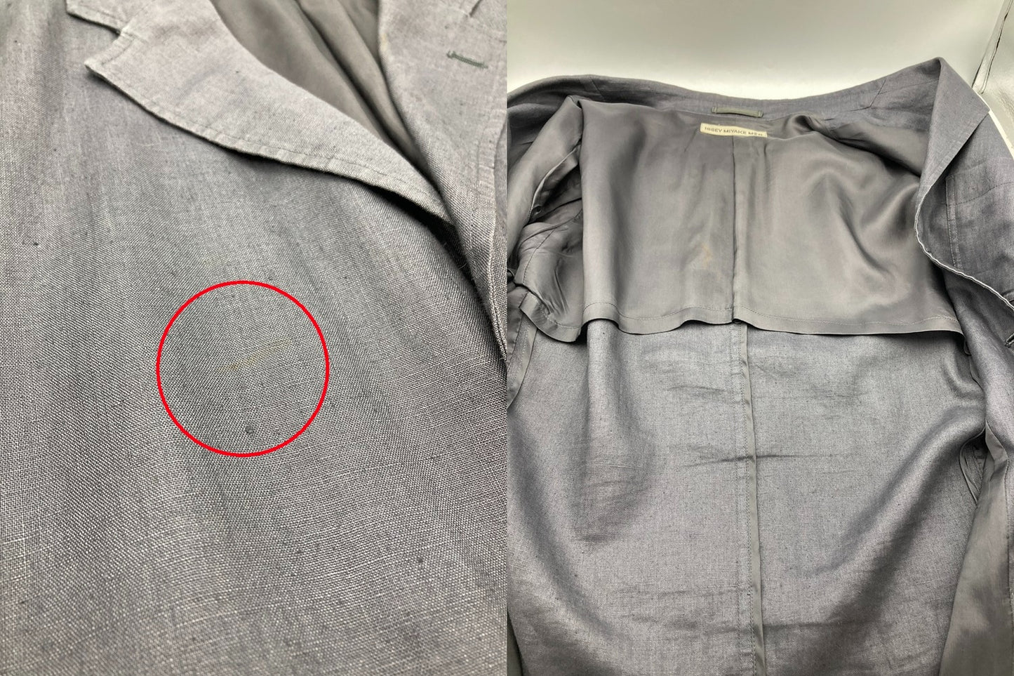 ISSEY MIYAKE MEN イッセイミヤケ メン リネン テーラードジャケット ME12FD574 サイズ3 中古 D4