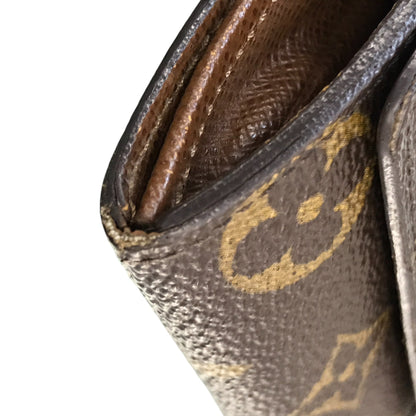 LOUIS VUITTON ルイヴィトン モノグラム ポルトモネ プラ コインケース ユニセックス ボタン開閉 小銭入れ ブラウン M61930 中古 T1