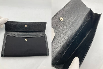 GUCCI グッチ キャンバスレザー Wホック 2つ折り長財布 035 0416 2109 中古 D4