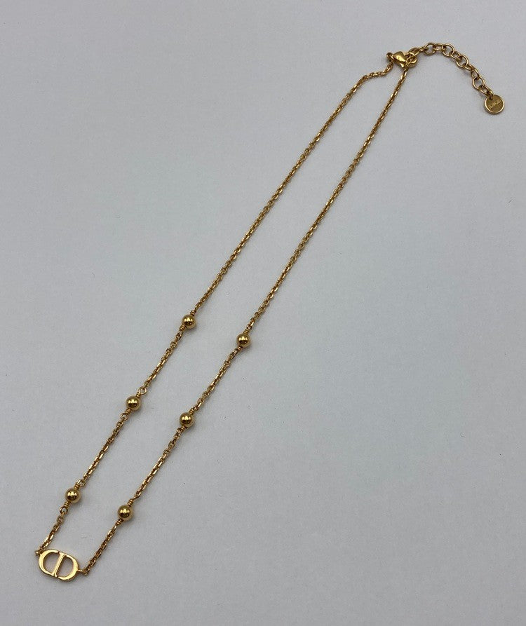 Christian Dior クリスチャンディオール CDロゴ ネックレス 中古 D4