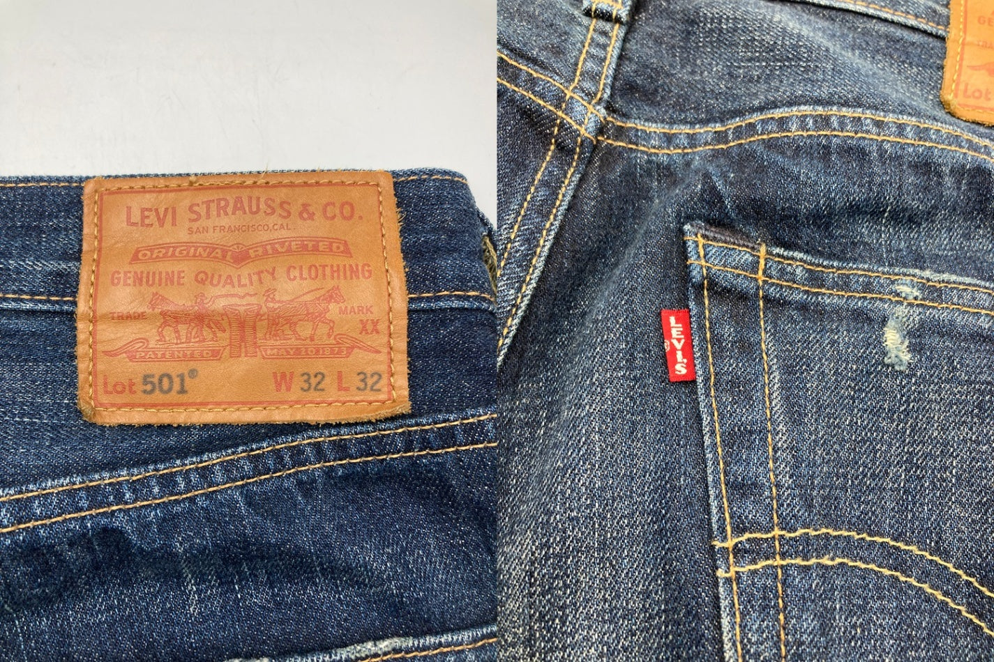 LEVIS リーバイス プレミアム 501 デニムパンツ ビッグE 00501-1485 メンズ 32インチ 中古 D4