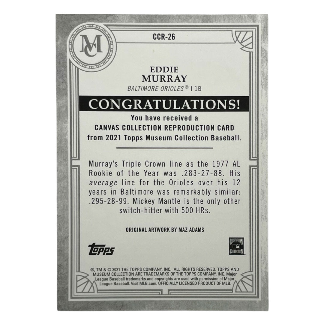 TOPPS MLBカード MUSEUM COLLECTION EDDIE MURRAY BALTIMORE ORIOLES #CCR-26 中古 IT2