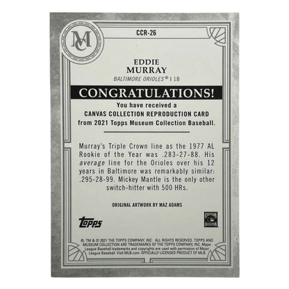 TOPPS MLBカード MUSEUM COLLECTION EDDIE MURRAY BALTIMORE ORIOLES #CCR-26 中古 IT2