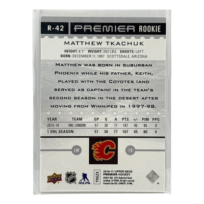 UPPER DECK NHLカード PREMIER MATTHEW TKACHUK FLAMES /199 #R-42 中古 IT1