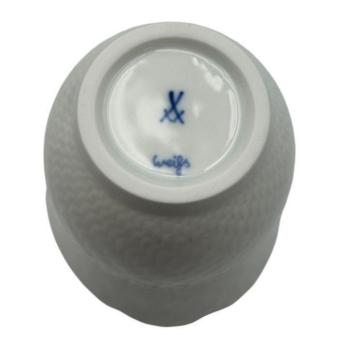 Meissen マイセン 波の戯れ タンブラー ホワイト コップ 洋食器 ブランド 中古 W４