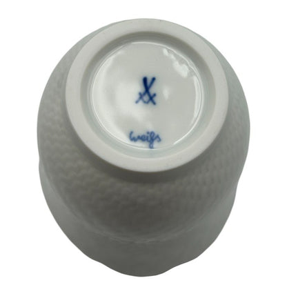 Meissen マイセン 波の戯れ タンブラー ホワイト コップ 洋食器 ブランド 中古 W４