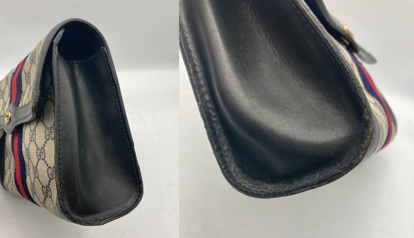 GUCCI オールドグッチ GGスプリーム シェリーライン クラッチバッグ 中古 D4