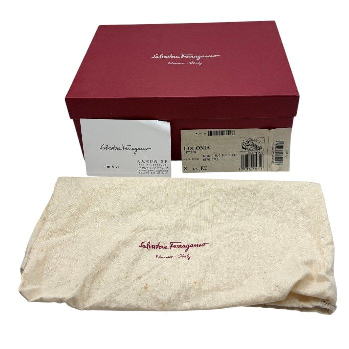 Salvatore Ferragamo サルヴァトーレ フェラガモ ハイカットスニーカー 8 1/2 (約26.5cm) 靴 シューズ メンズ レザー スエード ブラック 中古 W４