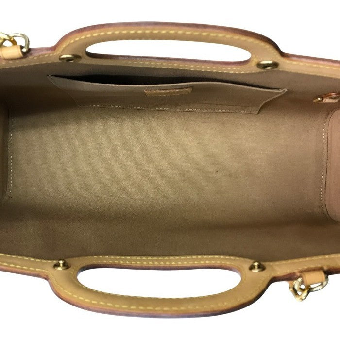 LOUIS VUITTON ルイヴィトン ヴェルニ ロクスバリードライブ ハンドバッグ レディース 2way セミショルダー ベージュ M91372 中古 T1