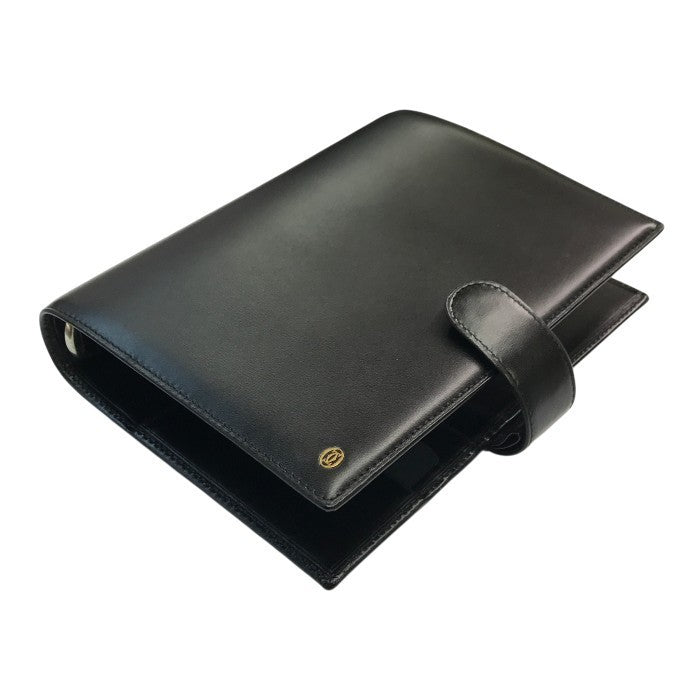 CARTIER カルティエ パシャ 手帳カバー ユニセックス レザー システム手帳 B6サイズ ブラック 中古 T1