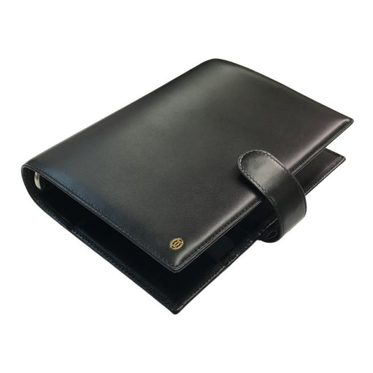 CARTIER カルティエ パシャ 手帳カバー ユニセックス レザー システム手帳 B6サイズ ブラック 中古 T1