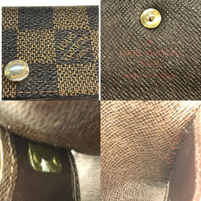 LOUIS VUITTON ルイヴィトン ダミエ ミュルティクレ4 キーケース ユニセックス 4連 コンパクト ブラウン N62631 中古 T1