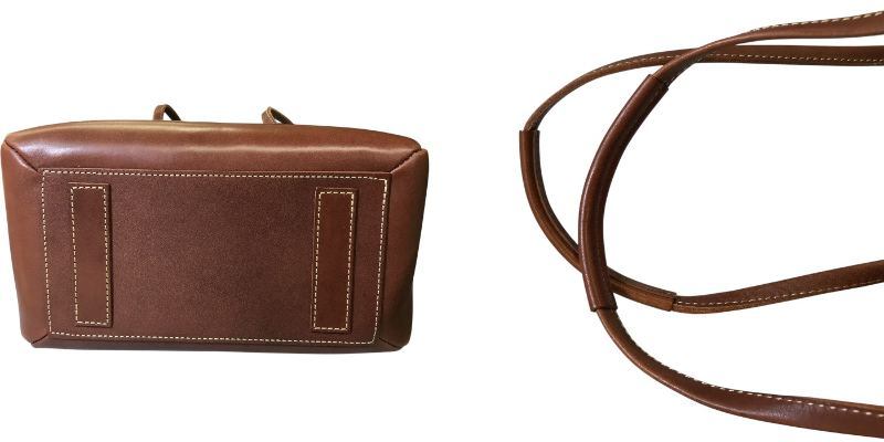 土屋鞄 ディアリオ ギャザー ショルダー バッグ レディース レザー ブラウン トートバッグ 鞄 本革 おしゃれ 中古 WK1