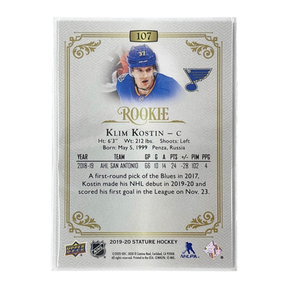UPPER DECK NHLカード STATURE KLIM KOSTIN BLUES 06/75 #107 中古 IT1