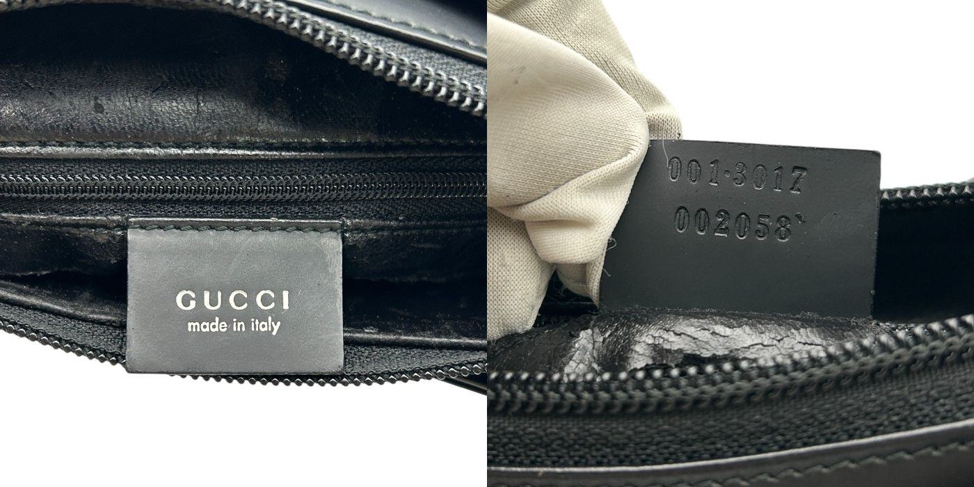 GUCCI グッチ ワンショルダー バッグ 001 3017 002058 鞄 肩掛け ブラック レディース ブランド 中古 W４