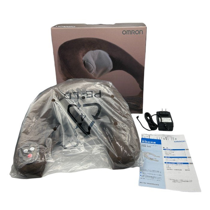 未使用品 OMRON オムロン ネックマッサージャー ブラウン HM-141-BW 医療機器認証番号：226AABZX00086000 マッサージ機 家電 首 肩 太もも 中古 W4