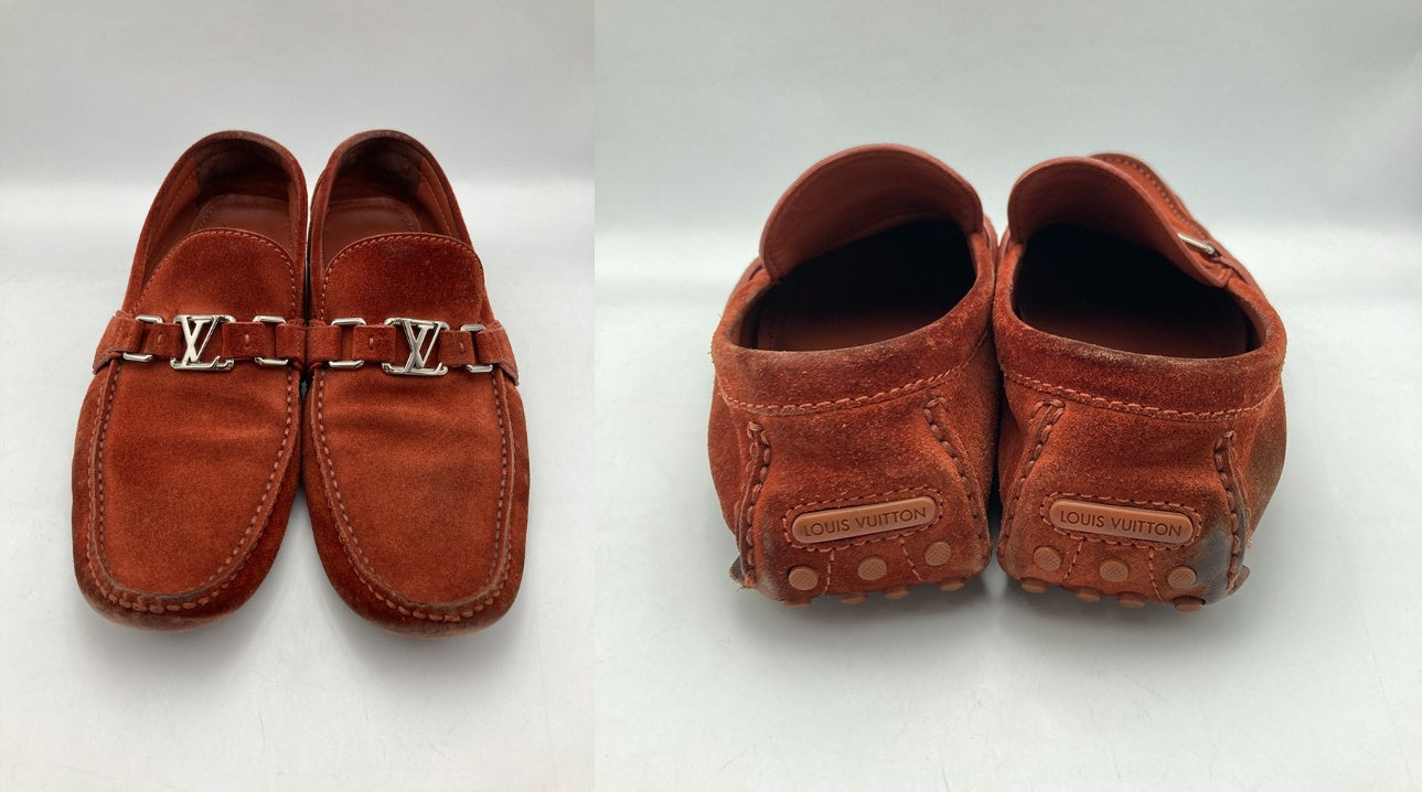 LOUIS VUITTON ルイヴィトン スエード ドライビングシューズ サイズ7 メンズ 中古 D4