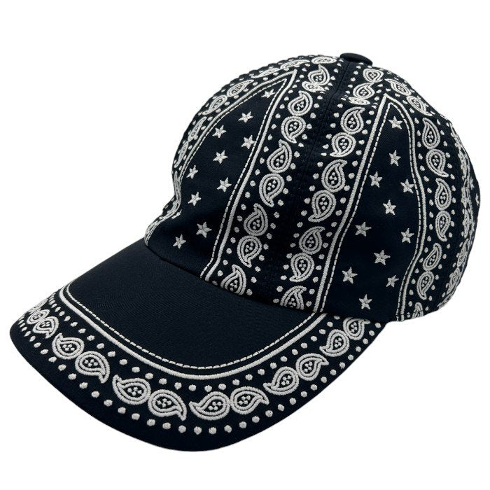 HERMES エルメス ペイズリー柄 キャップ 帽子 ブランド ネイビー メンズ 中古 送料無料 W４