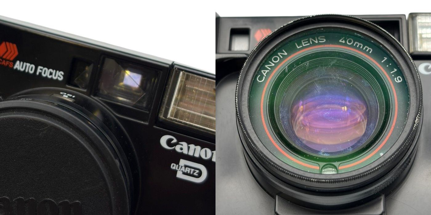 ジャンク品 Canon キヤノン AF35ML Quartz Date フィルムカメラ コンパクト ヴィンテージ カメラ 中古 W1