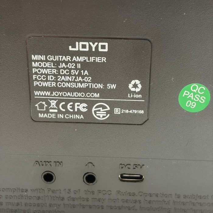 キクタニ Kikutani JOYO Bluetooth搭載 5W 充電式アンプ JA-02 II ブラック ベージュ 家電 楽器用品 コンパクト 持ち運び 中古 W1