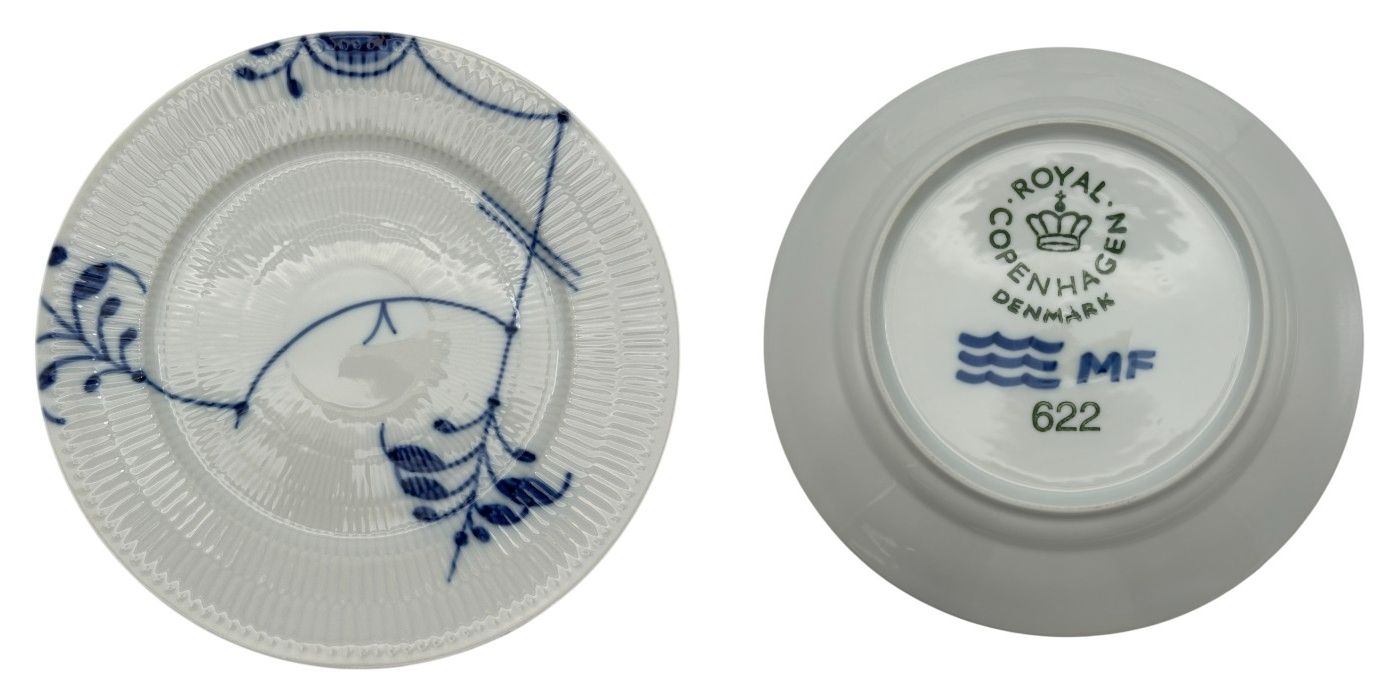 未使用品 ROYAL COPENHAGEN ロイヤルコペンハーゲン ブルーフルテッド 6枚 セット プレート 22cm 皿 大皿 洋食器 中古 W1