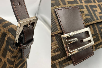 FENDI フェンディ ズッカ柄 マンマバケット ワンショルダーバッグ 中古 D4