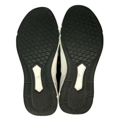 +diana プラスダイアナ ソックススニーカー レディース クリスタルバックル ミッドカット 撥水加工 ブラック/ホワイト 24.5cm IF44557 中古 T1