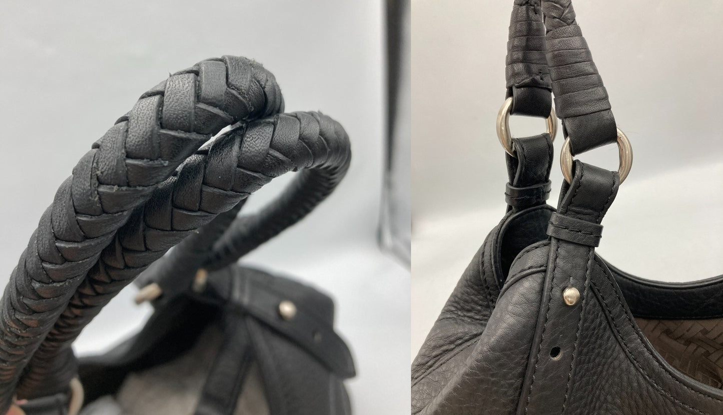 COLE HAAN コールハーン レザー トートバッグ レディース ブラック 中古 D4