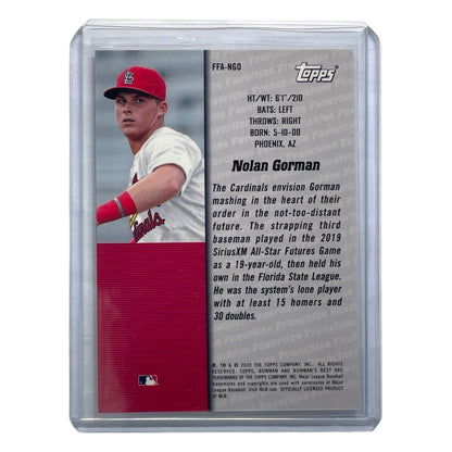 TOPPS MLBカード BOWMAN'S BEST NOLAN GORMAN CARDINALS /50 #FFA-NGO 中古 IT2