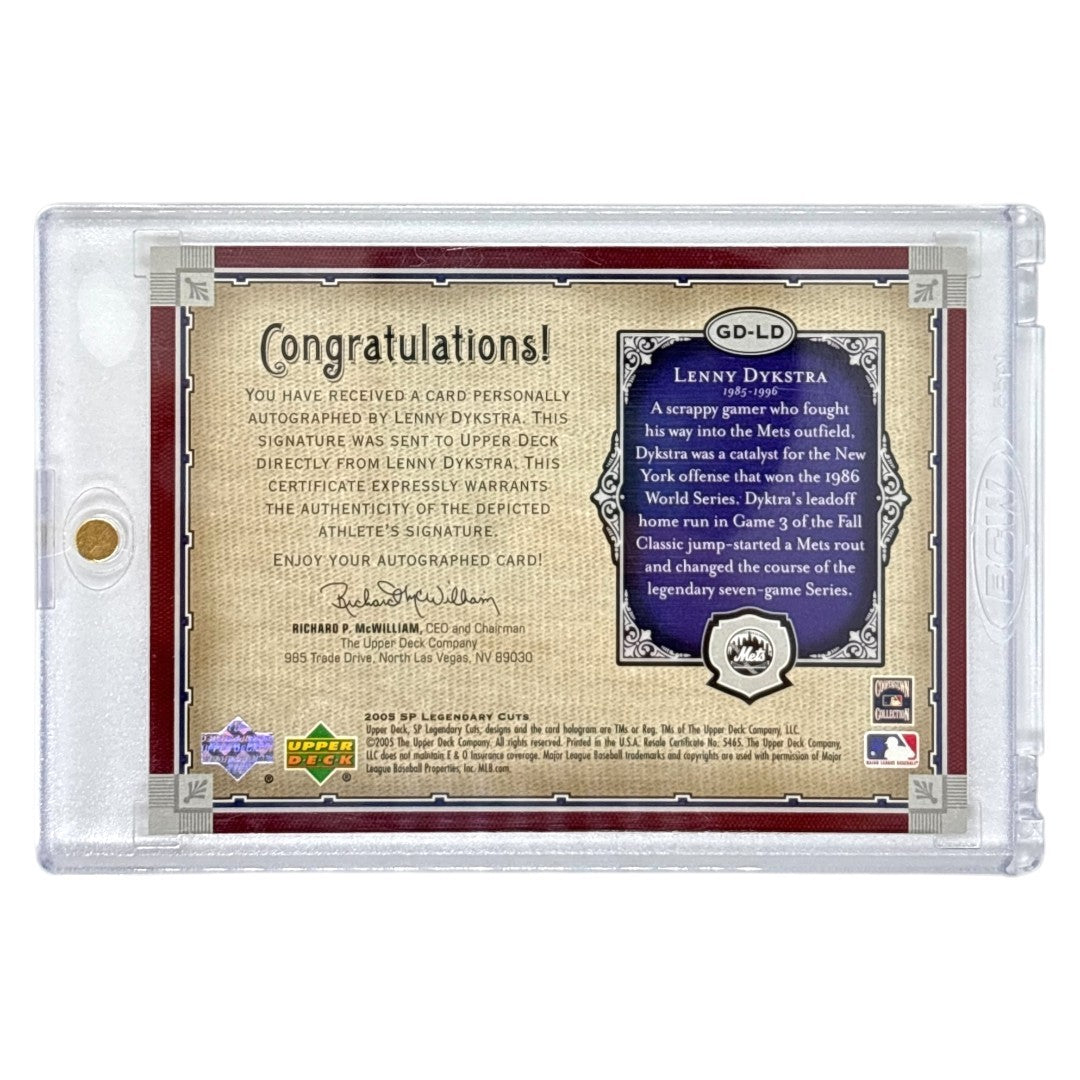 UPPER DECK MLBカード SP LEGENDARY CUTS LENNY DYKSTRA NEW YORK METS /10 #GD-LD 中古 IT1