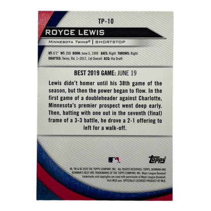 TOPPS MLBカード BOWMAN'S BEST ROYCE LEWIS MINNESOTA TWINS #TP-10 中古 IT2